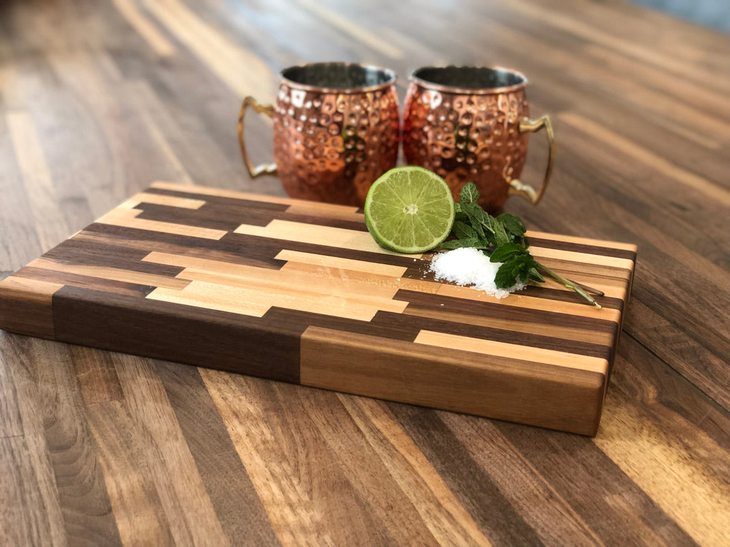 Walnut Maple Edge Grain Bar Board - #00016