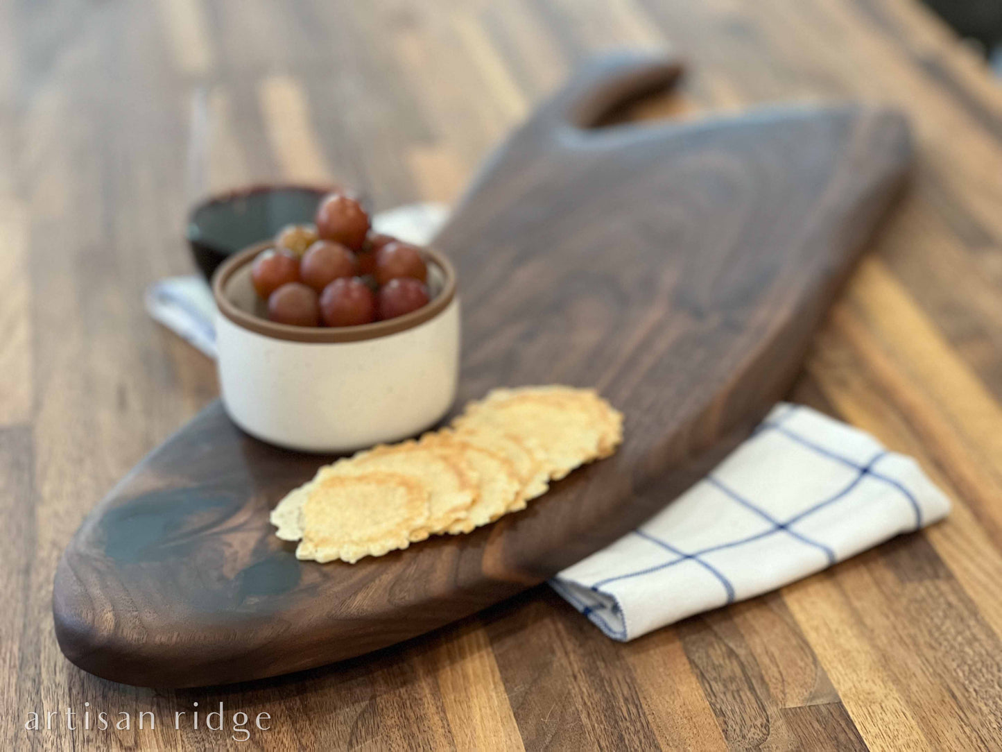 Walnut Rustic Farmhouse Charcuterie Board - #00023