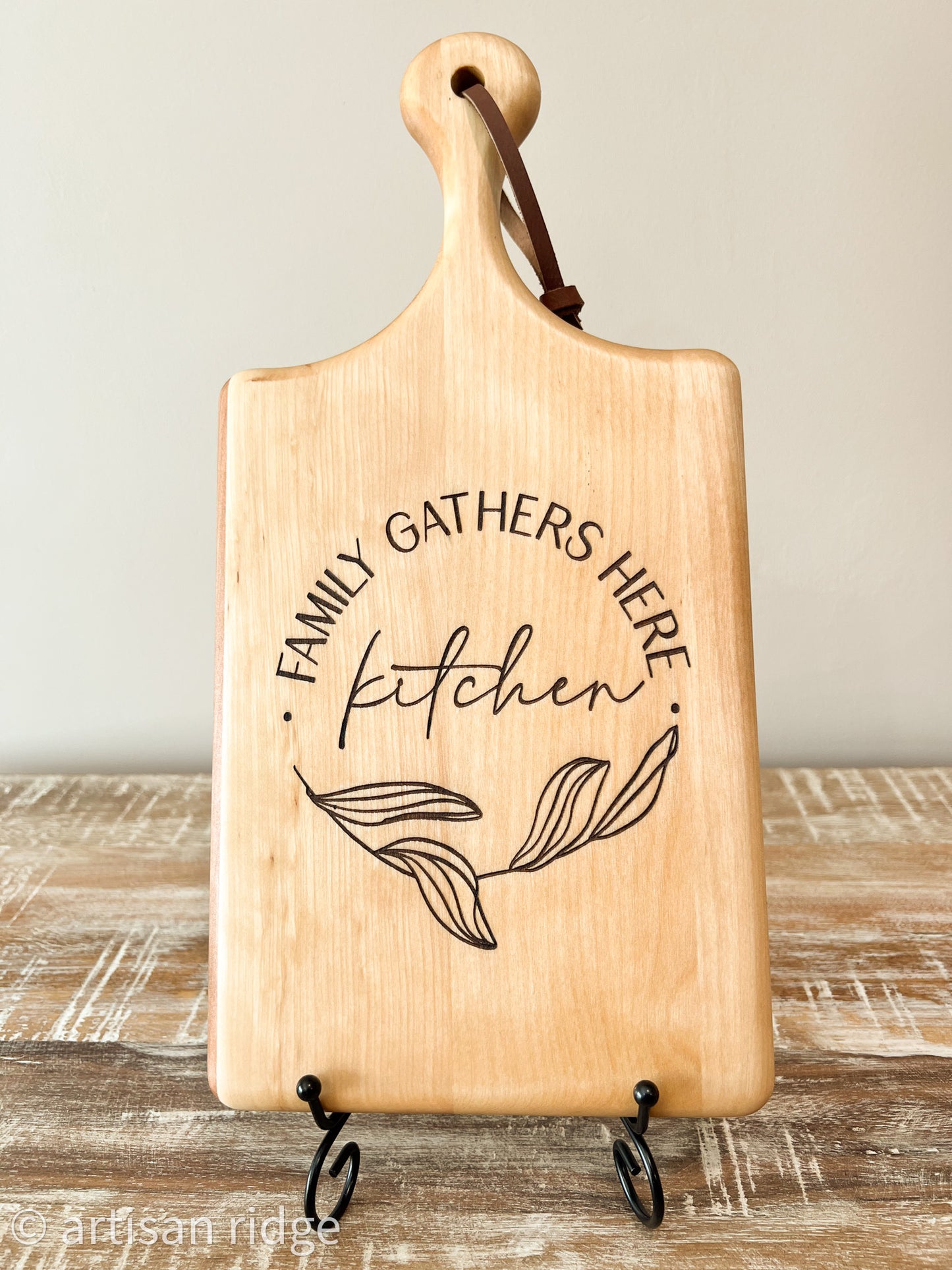 Birch Mini Charcuterie Board with Leather Cord | Home Decor