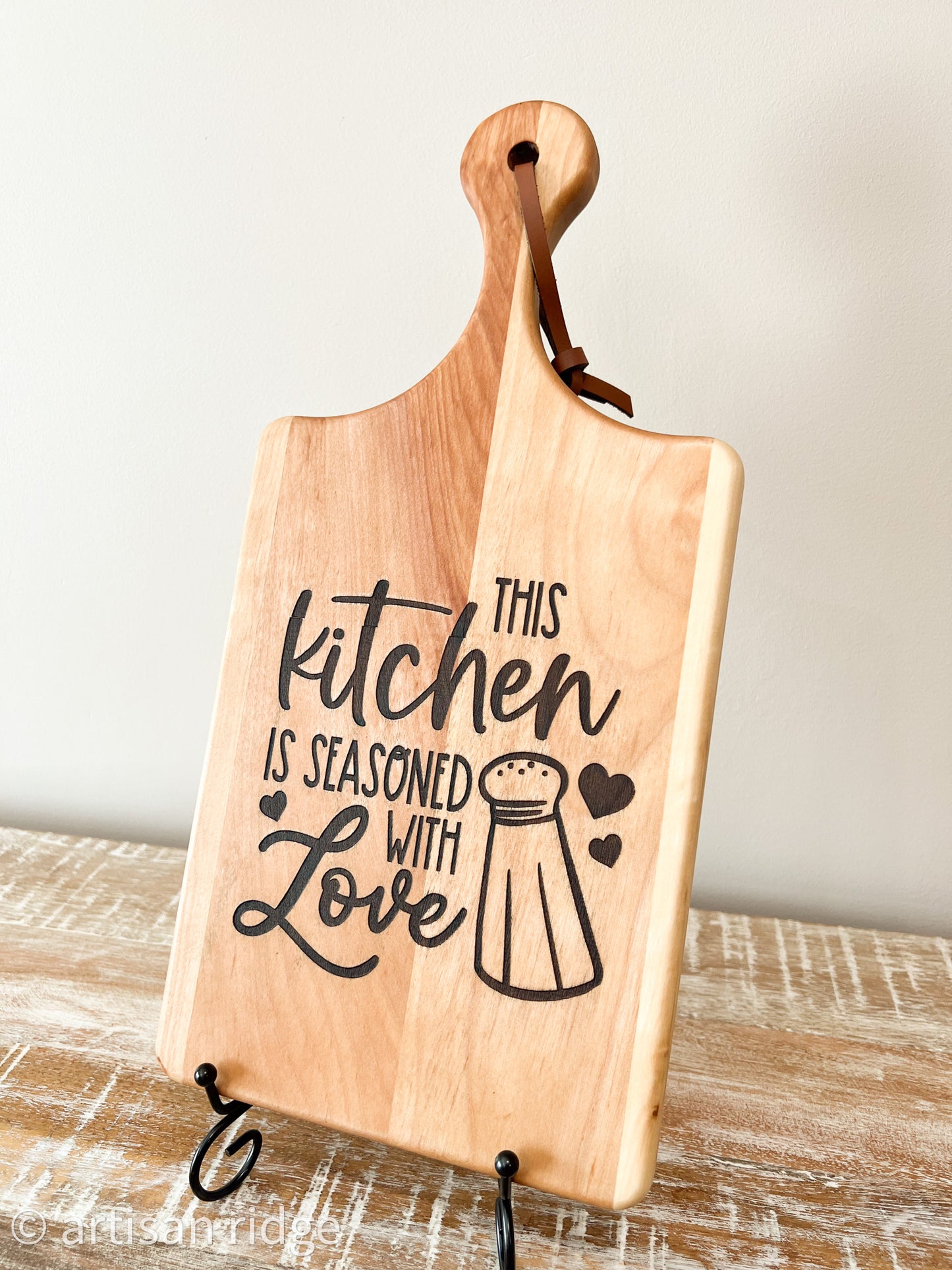 Birch Mini Charcuterie Board with Leather Cord | Home Decor