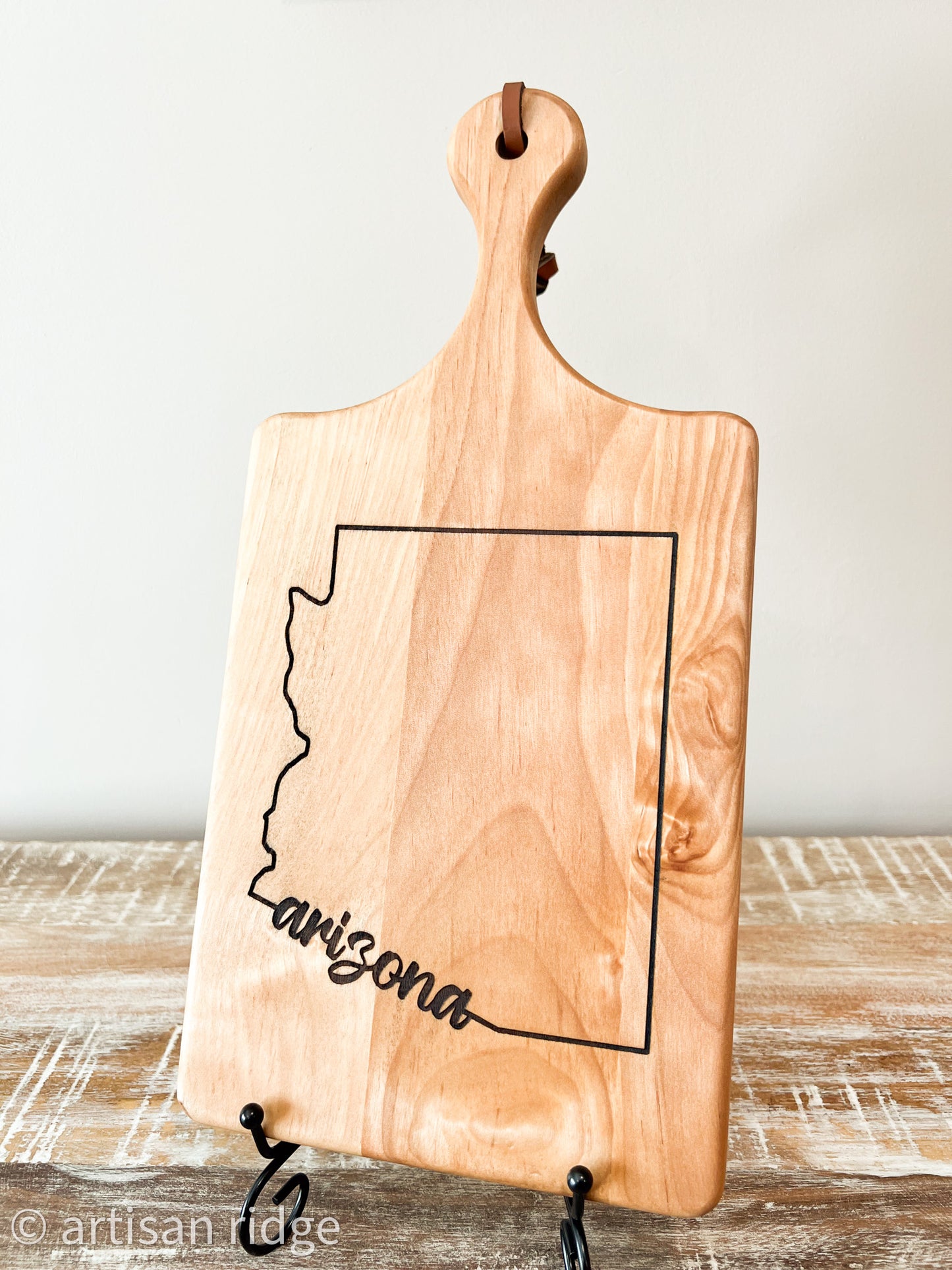 Birch Mini Charcuterie Board with Leather Cord | Home Decor