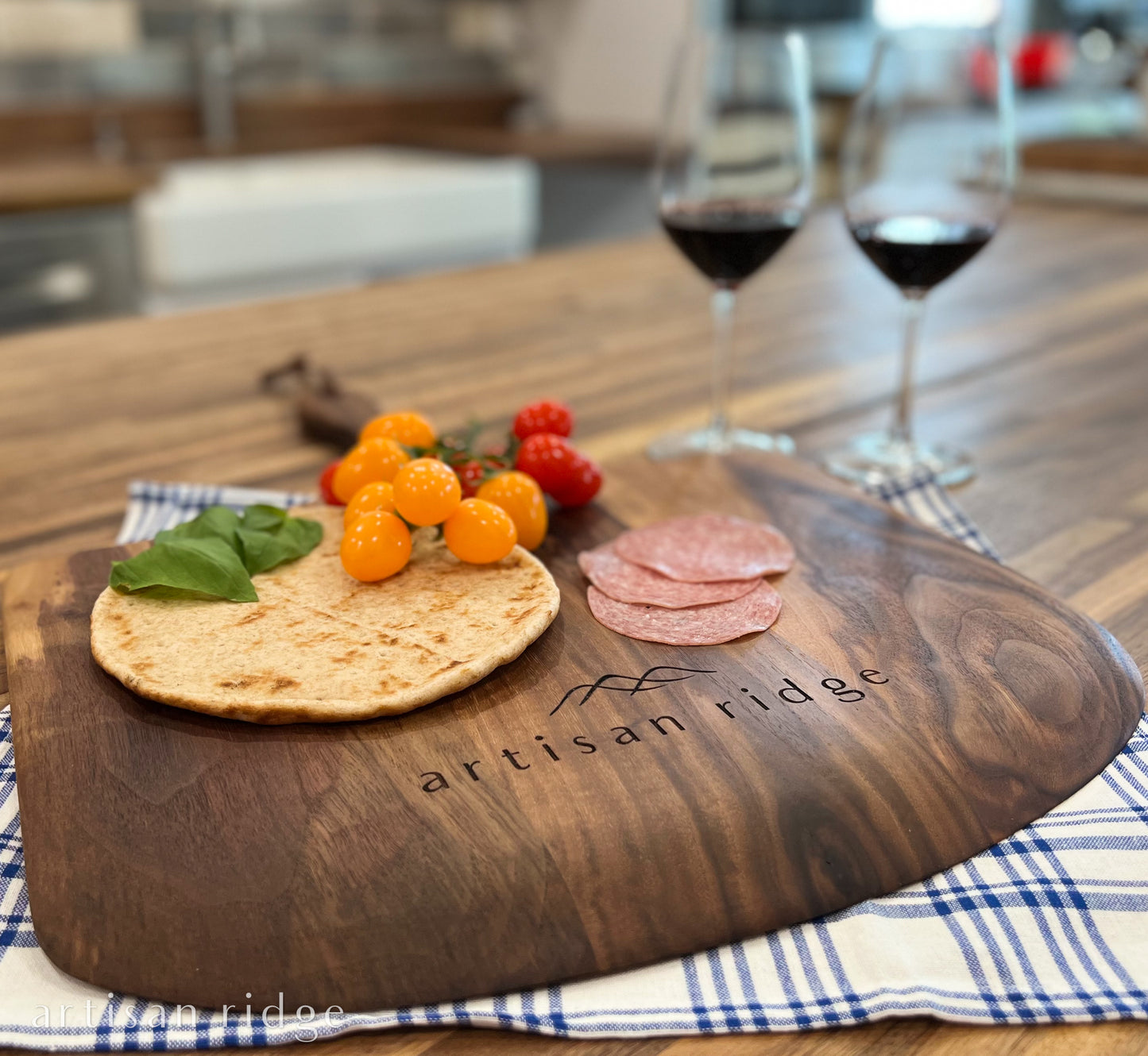 Pizza Peel Solid Walnut with Leather Cord