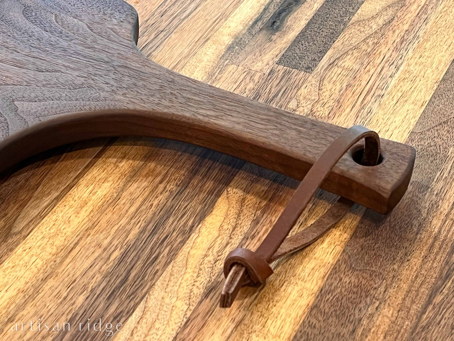 Classic Walnut Charcuterie with Leather Cord - #00004