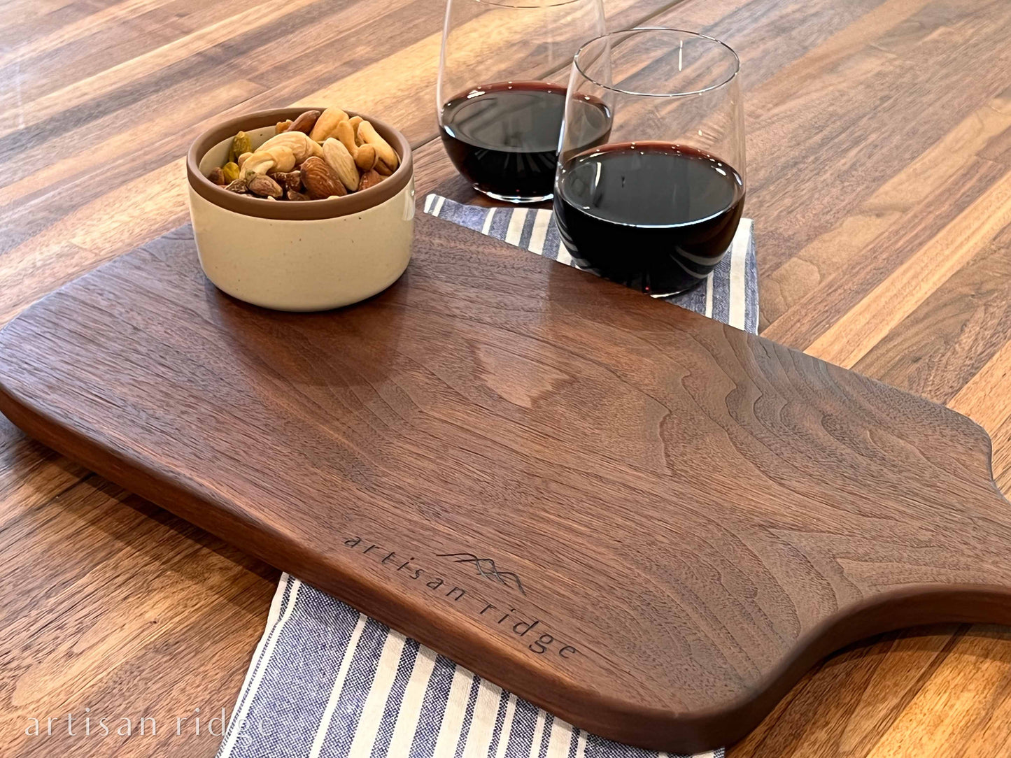 Classic Walnut Charcuterie with Leather Cord - #00004